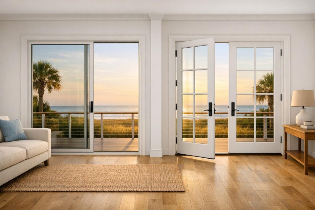 Sliding vs. French Doors: Which Is Right for Charleston’s Coastal Lifestyle?